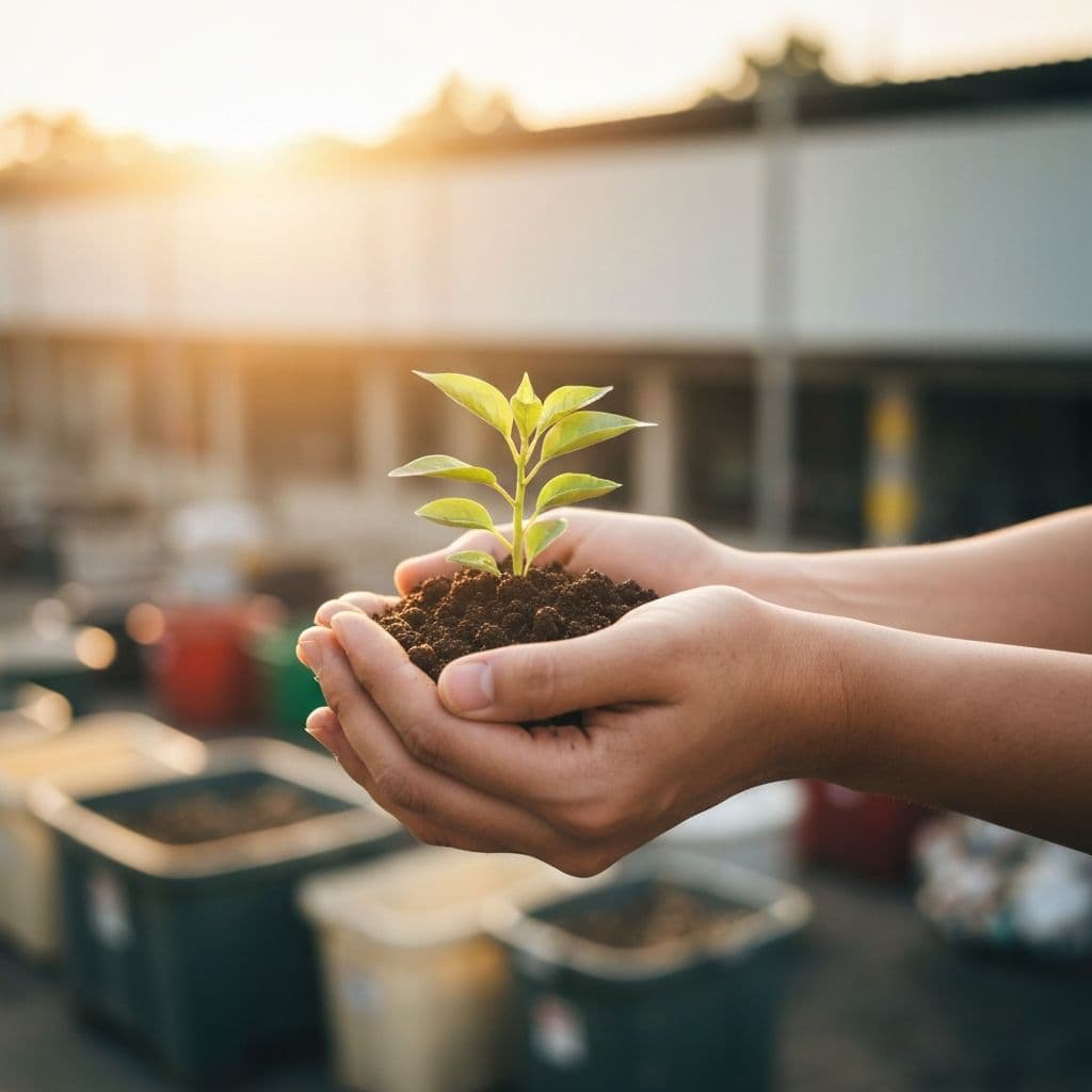 Sustainability - growing plant